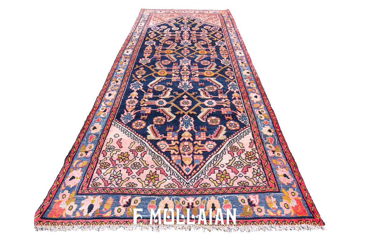 Tappeto Malayer Antico Fondo Blu Notte n°:88430125